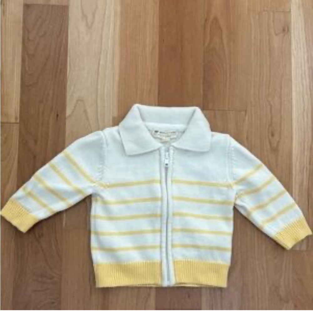 Monica and Andy Striped Kids Zip-Up Sweater
